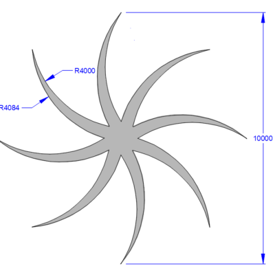 AutoCAD 2D Essentials Project 2 - Elliptic fan