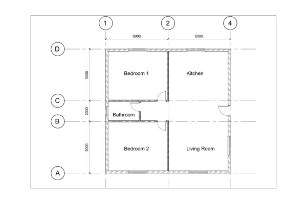 AutoCAD 2D Essentials Project 3 - House plan